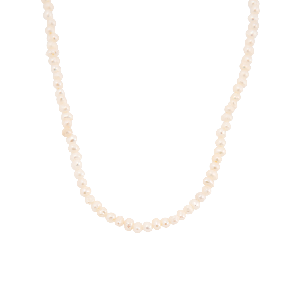 Faceted Pearl Beaded Necklace