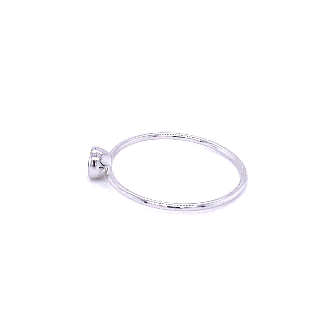Round Blue Sapphire Stacker Ring