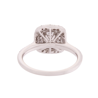 Cushion Cut Diamond Double Halo Ring