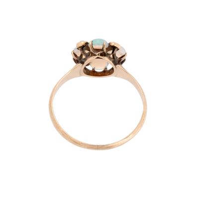 Victorian 4-Stone Opal with Pearl Accents Ring