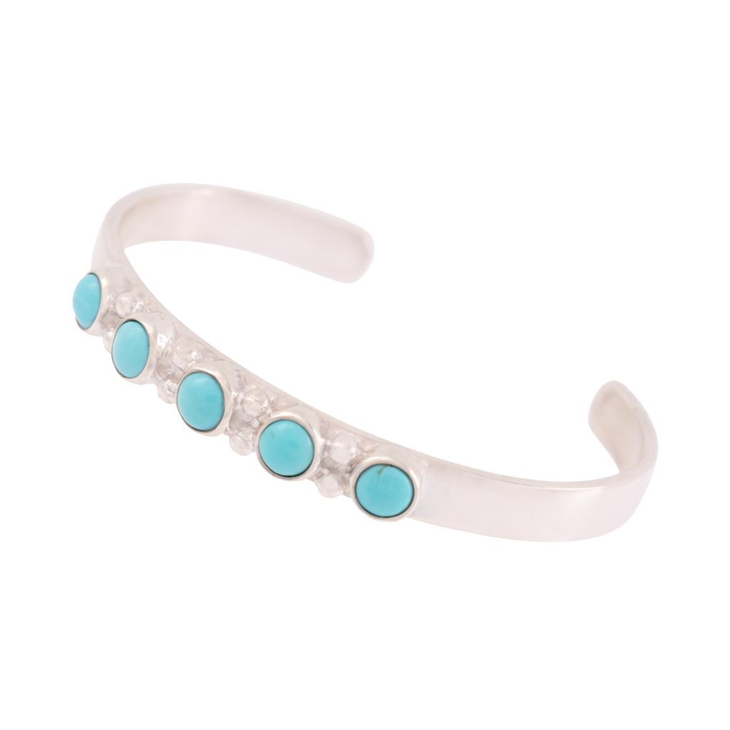 5-Stone Turquoise Baby Bracelet