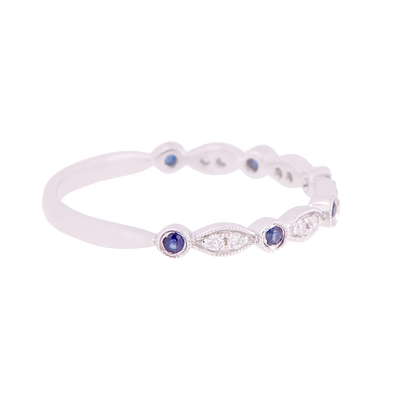 Diamond and Sapphire Marquise Band