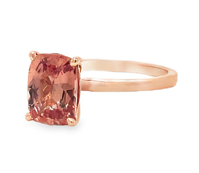 Madagascar Padparadscha Sapphire Certified Gemstone 14K Gold Ring