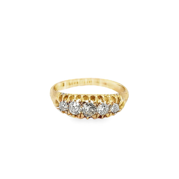 18KY Edwardian 1900s Diamond Band