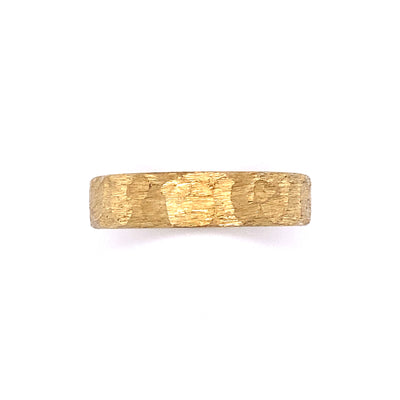14KY Satin Hammered Band