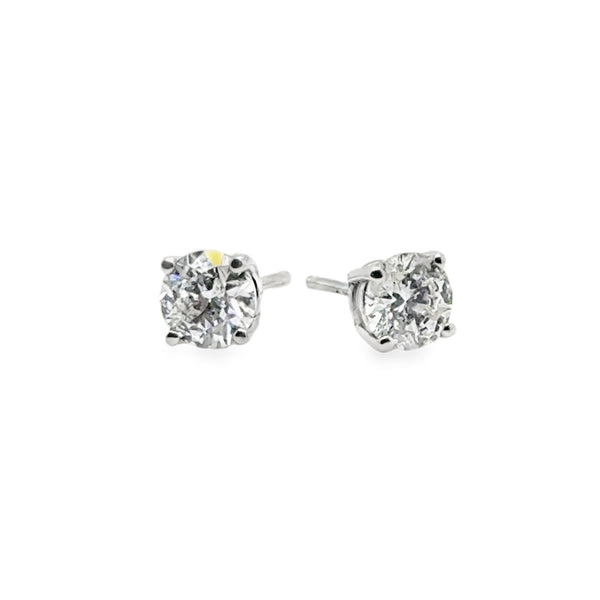 14KW 4 Prong Diamond Studs Earring