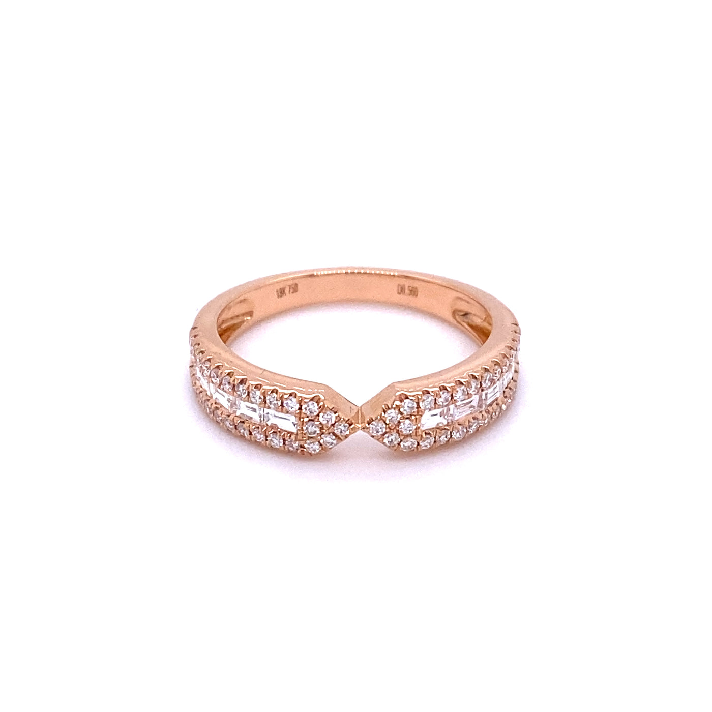 18KR  Channel Set Cut-Out Ring