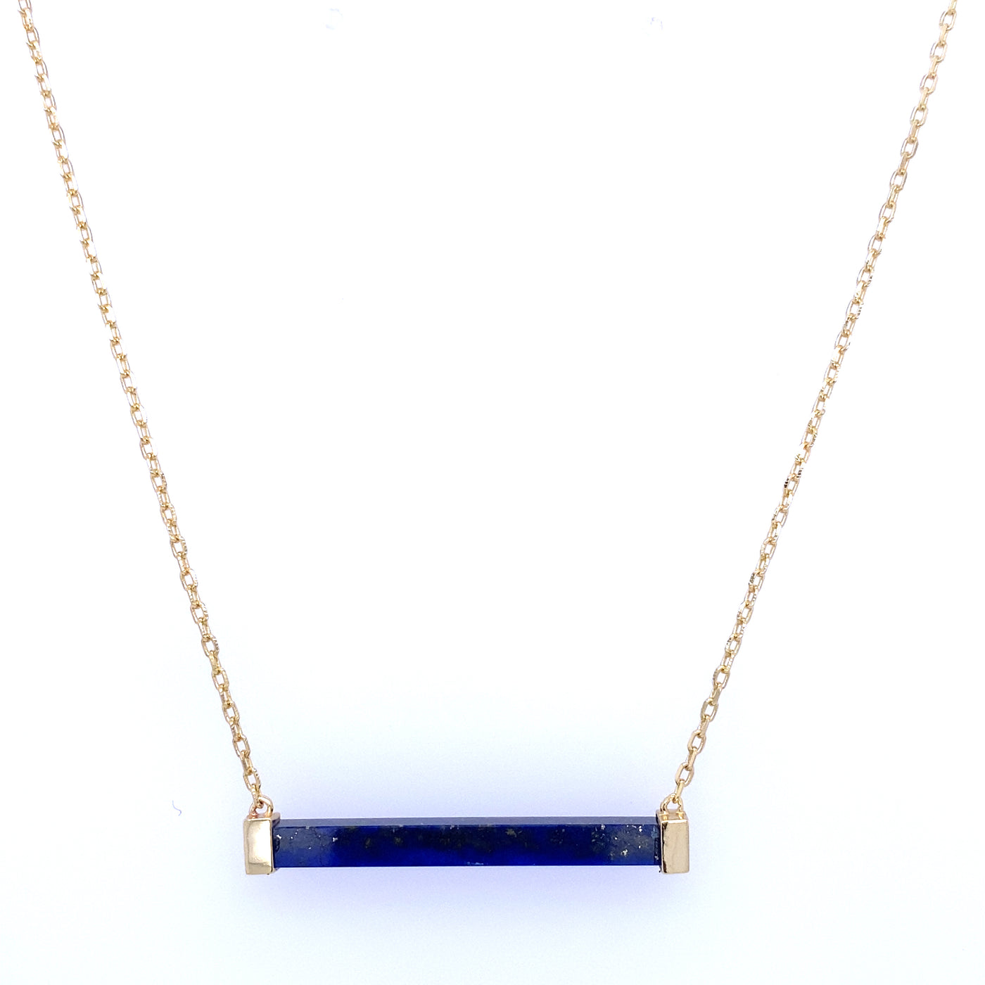 Gold Plated Sterling Silver Lapis Necklace