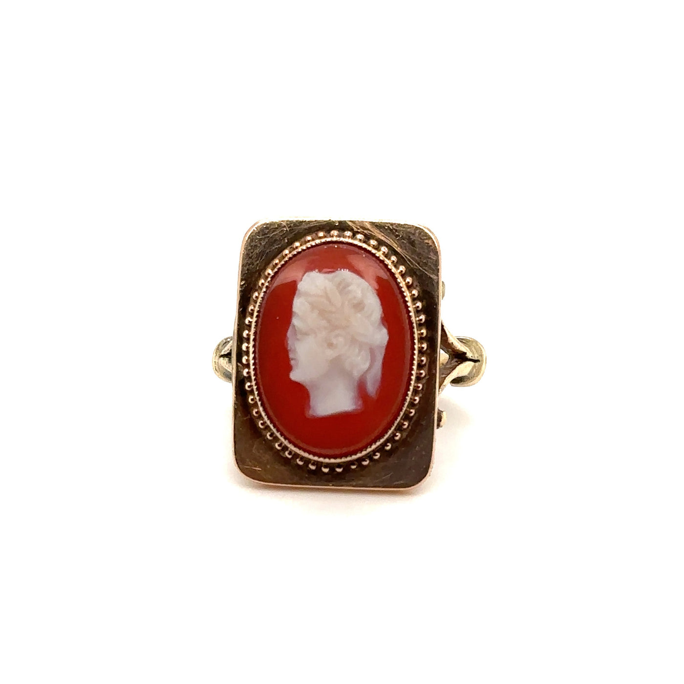 14KY Vintage Cameo Ring 5.75