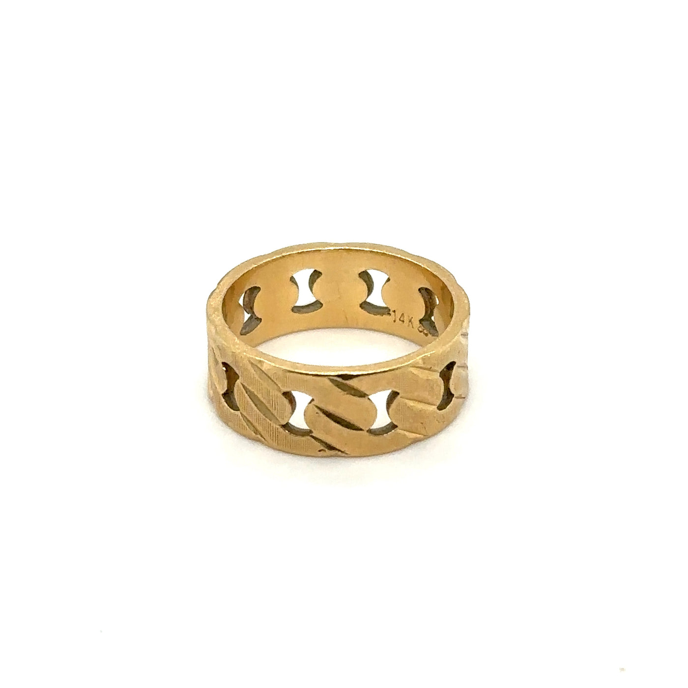 14KY Vintage Men’s Flat Cuban Link Band