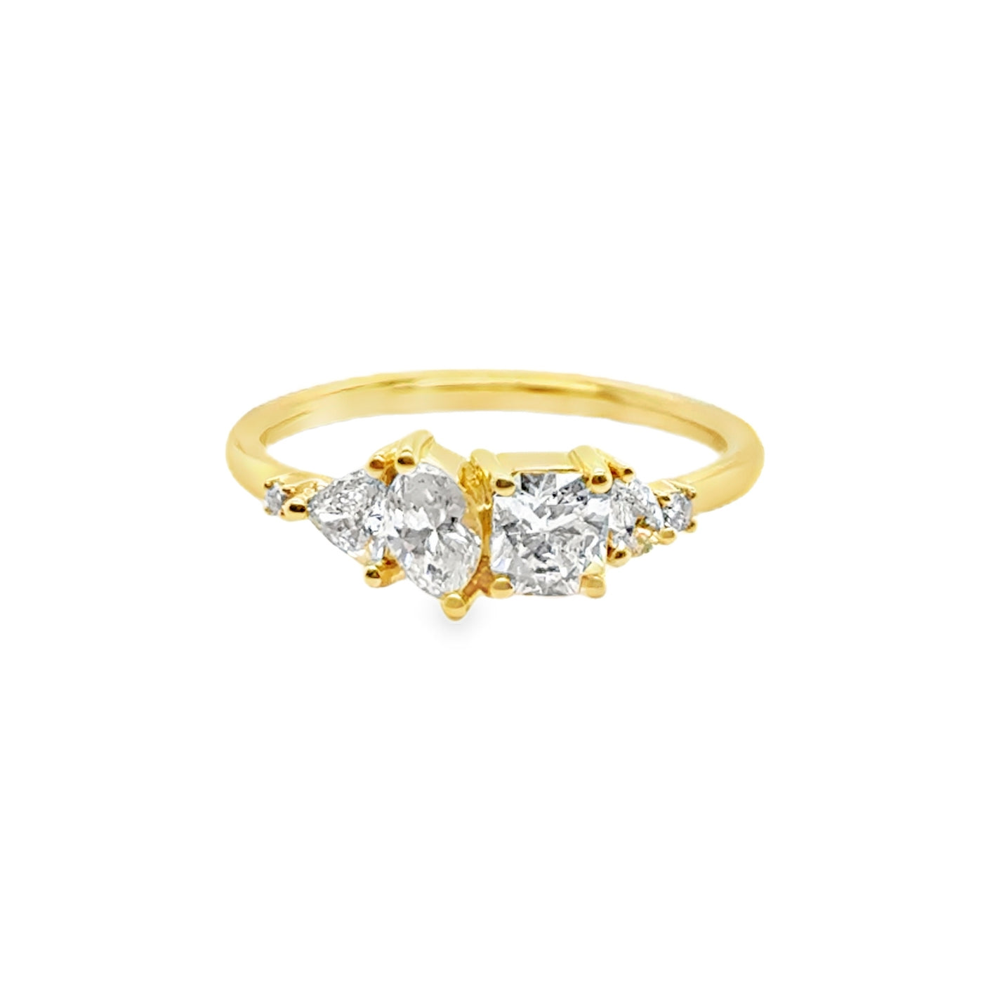 18KY "Liana" Multi Diamond Ring