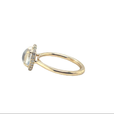 14K "Jen" Hidden Halo Moonstone Ring