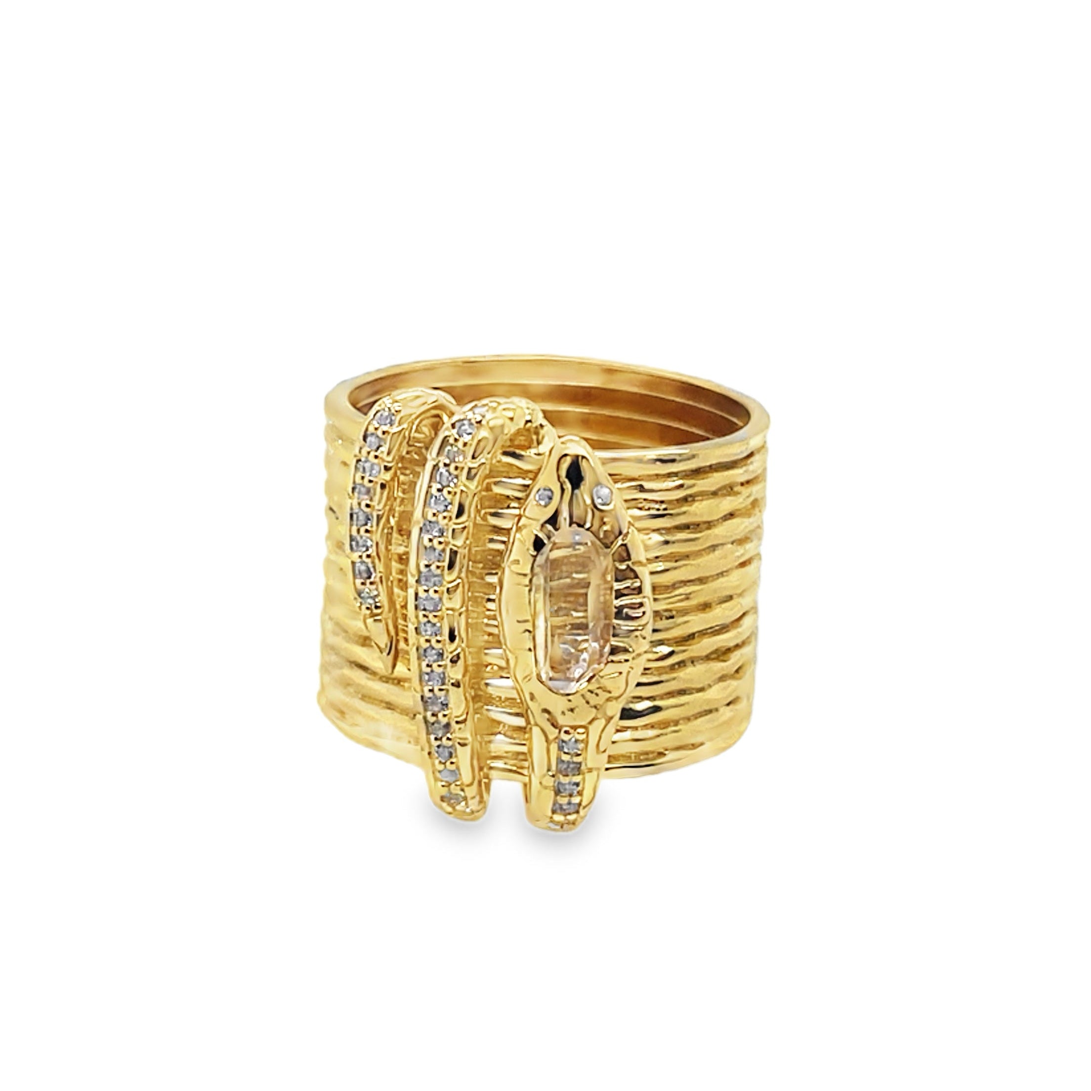 925 Herkimer & Sapphire Snake Ring – RockShop