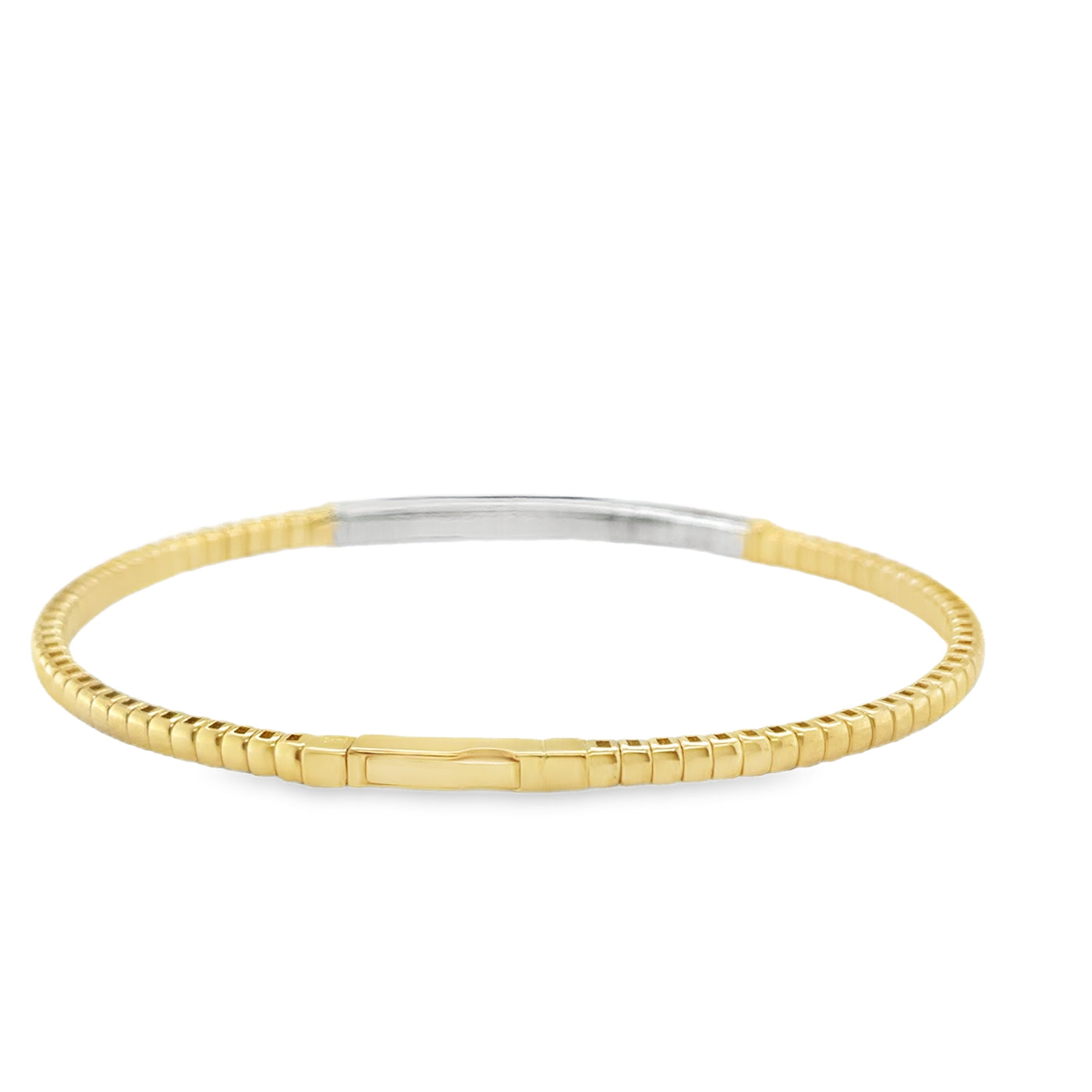 14KW/Y Double Row Diamond Flexible Bangle