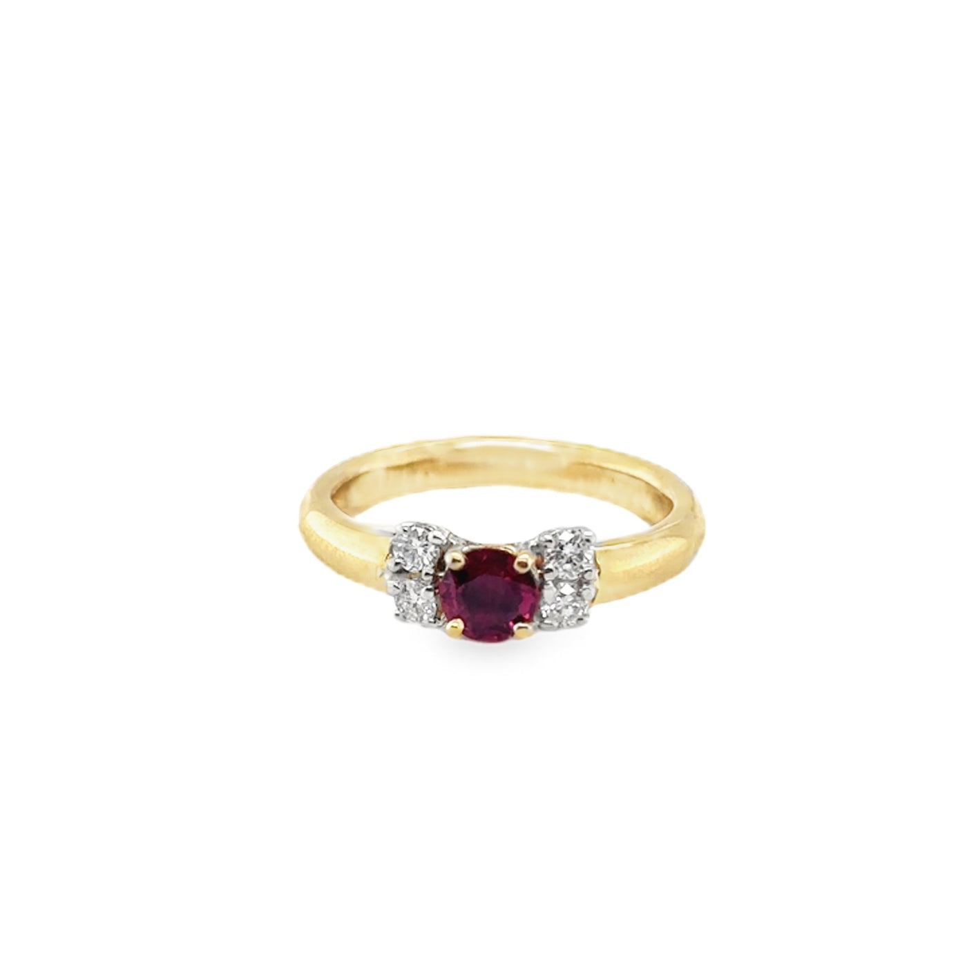18KY Ruby and Diamond Ring