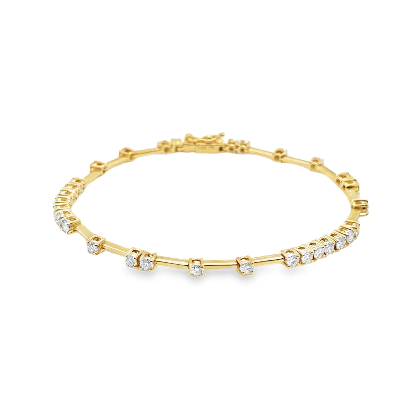14KY Bar-Link Illusion Bracelet