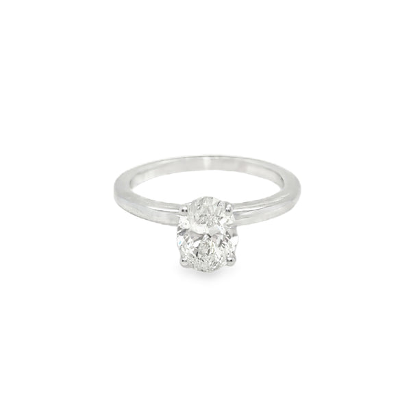 14KW Oval G SI2 Tiffany Setting Ring