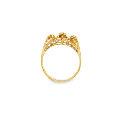 14KY Rose & Filigree Ring