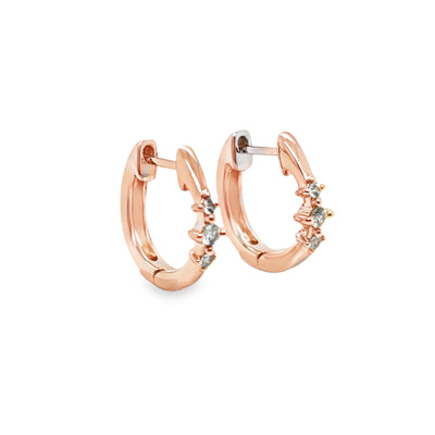 14K Green Sapphire Huggie Earring