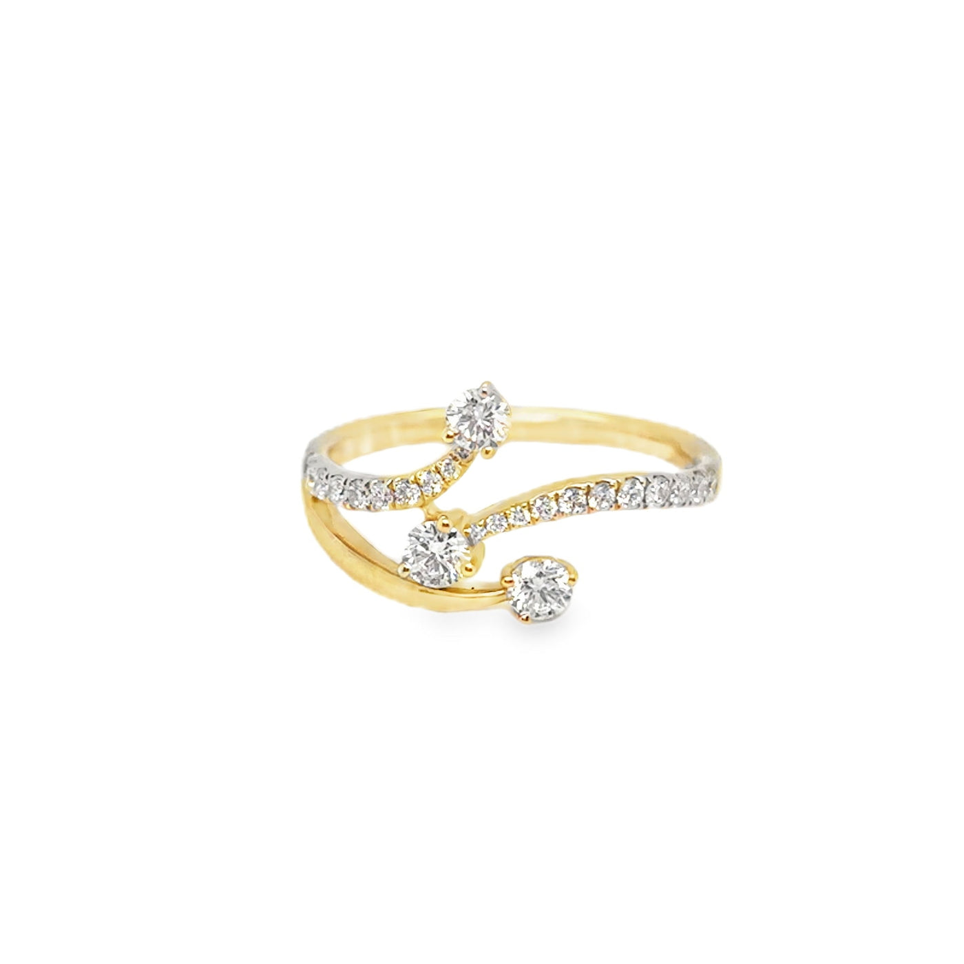 14KY Diamond Split Shank Band