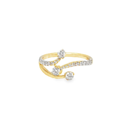 14KY Diamond Split Shank Band