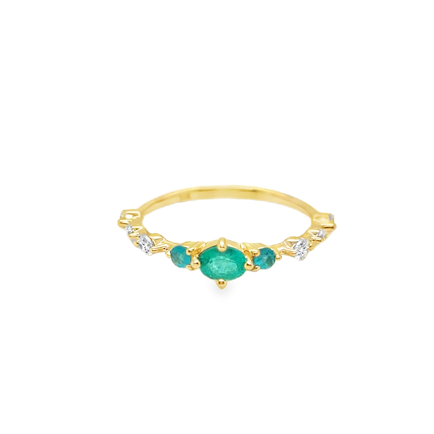 14KY "Athena" Paraiba Ring