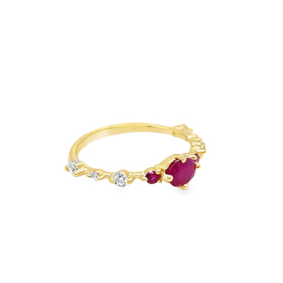 14K "Athena" Ruby Ring