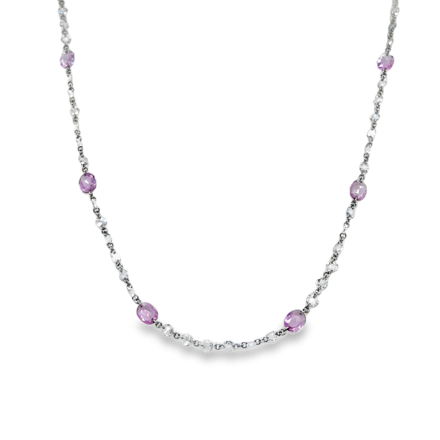 14KW Pink Spinel Necklace