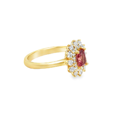 14KY Padparadscha Sapphire Ring