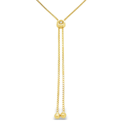 14KY Diamond Bolo Necklace