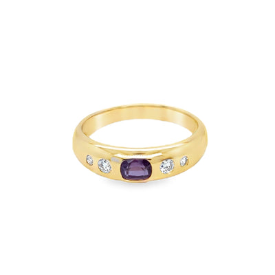 14K "Bubble" Color Changing Garnet Ring