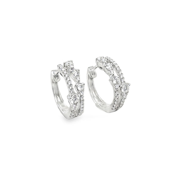 14KW Diamond Multi Shape Huggie