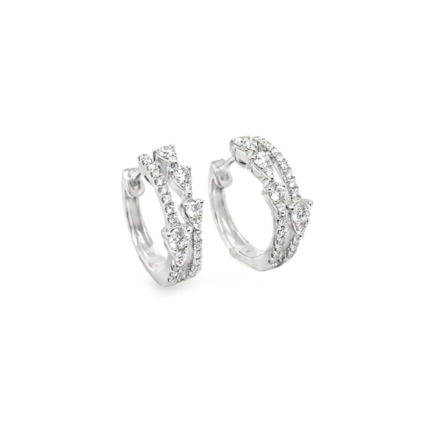 14KW Diamond Multi Shape Huggie