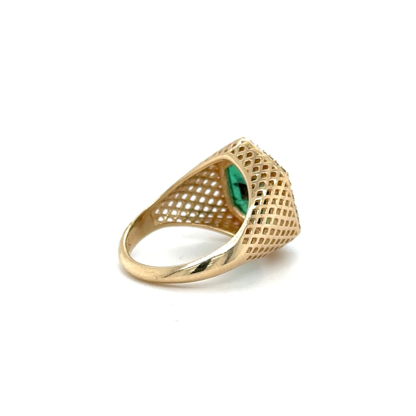 Trapiche Emerald & Diamond “Finn” Ring