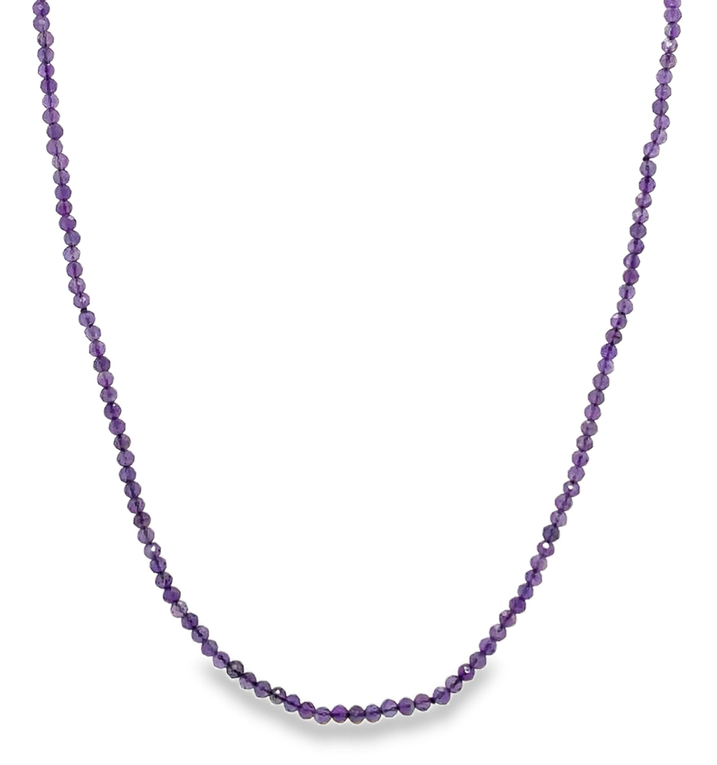 2.5mm Amethyst Bead Necklace