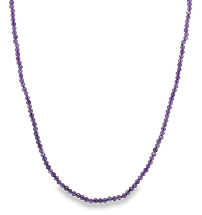 2.5mm Amethyst Bead Necklace