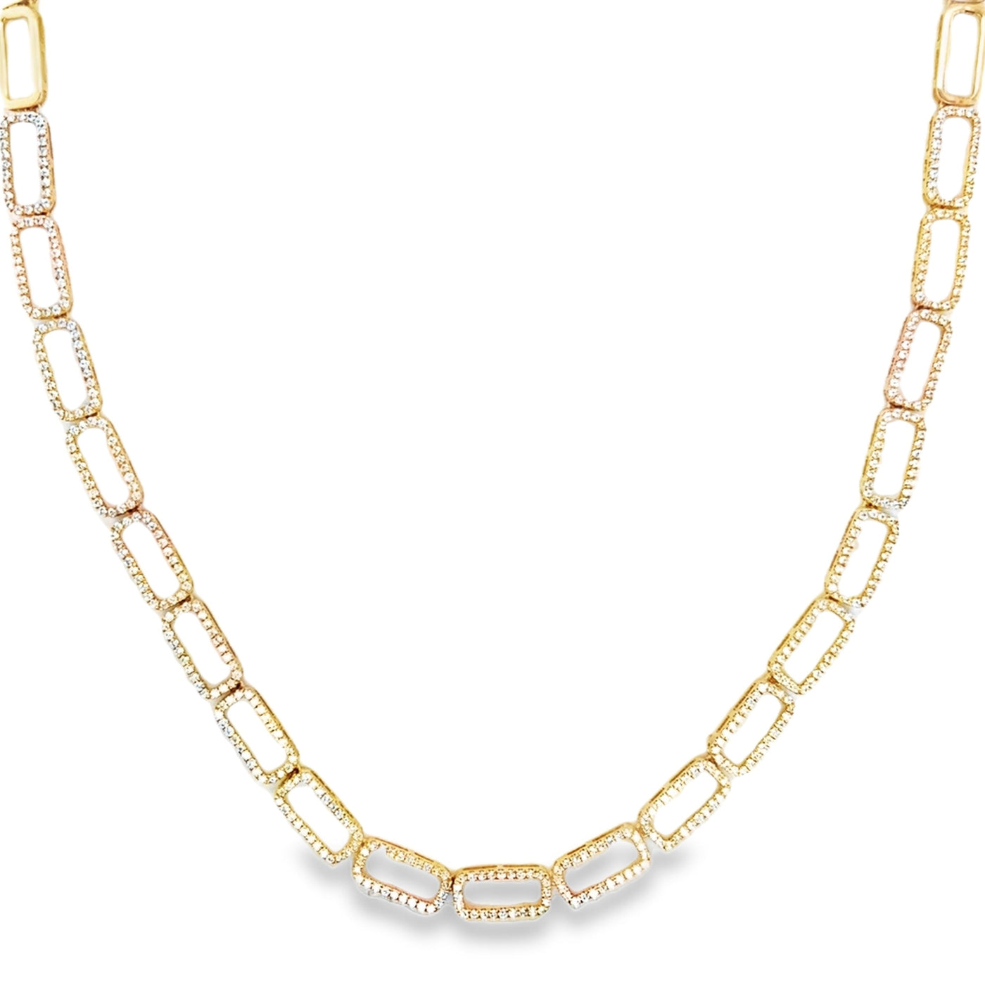 14KY Diamond Link Necklace