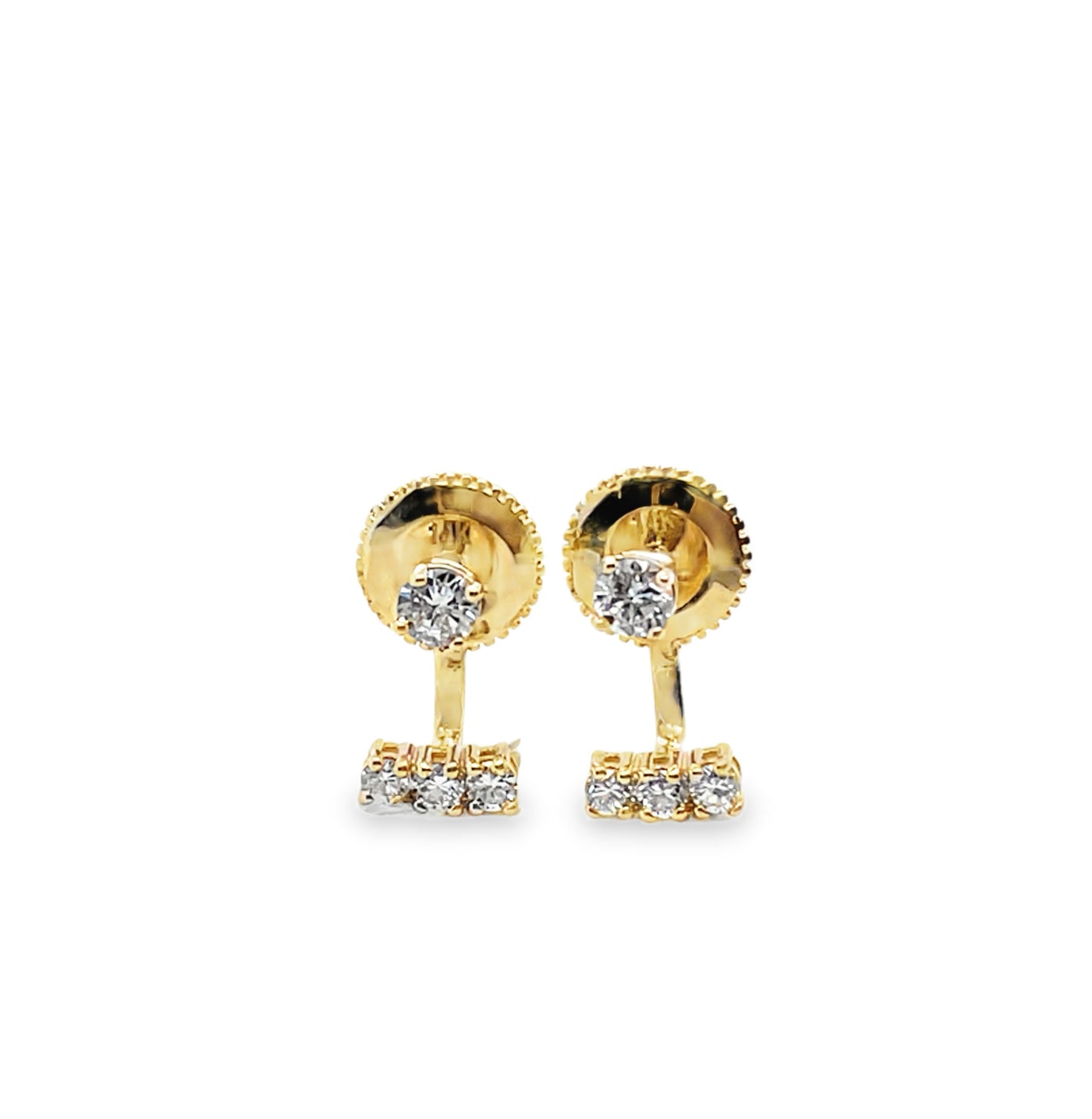 14K Diamond Stud & Removable Earring Jacket