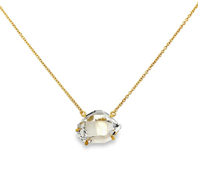 Herkimer Necklace Gold Plated