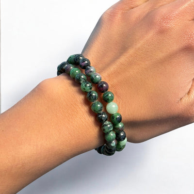 Gem Bracelet Ruby Zoisite