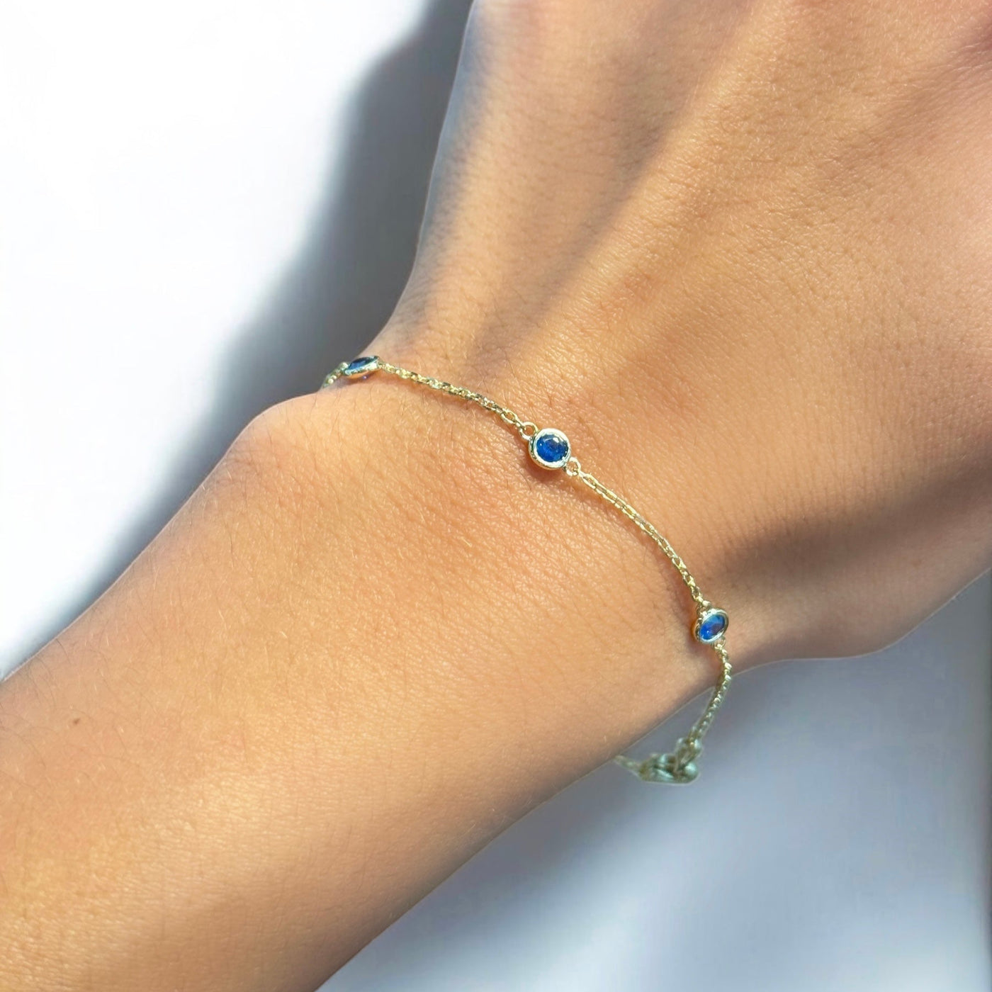 14KY Sapphire Bracelet