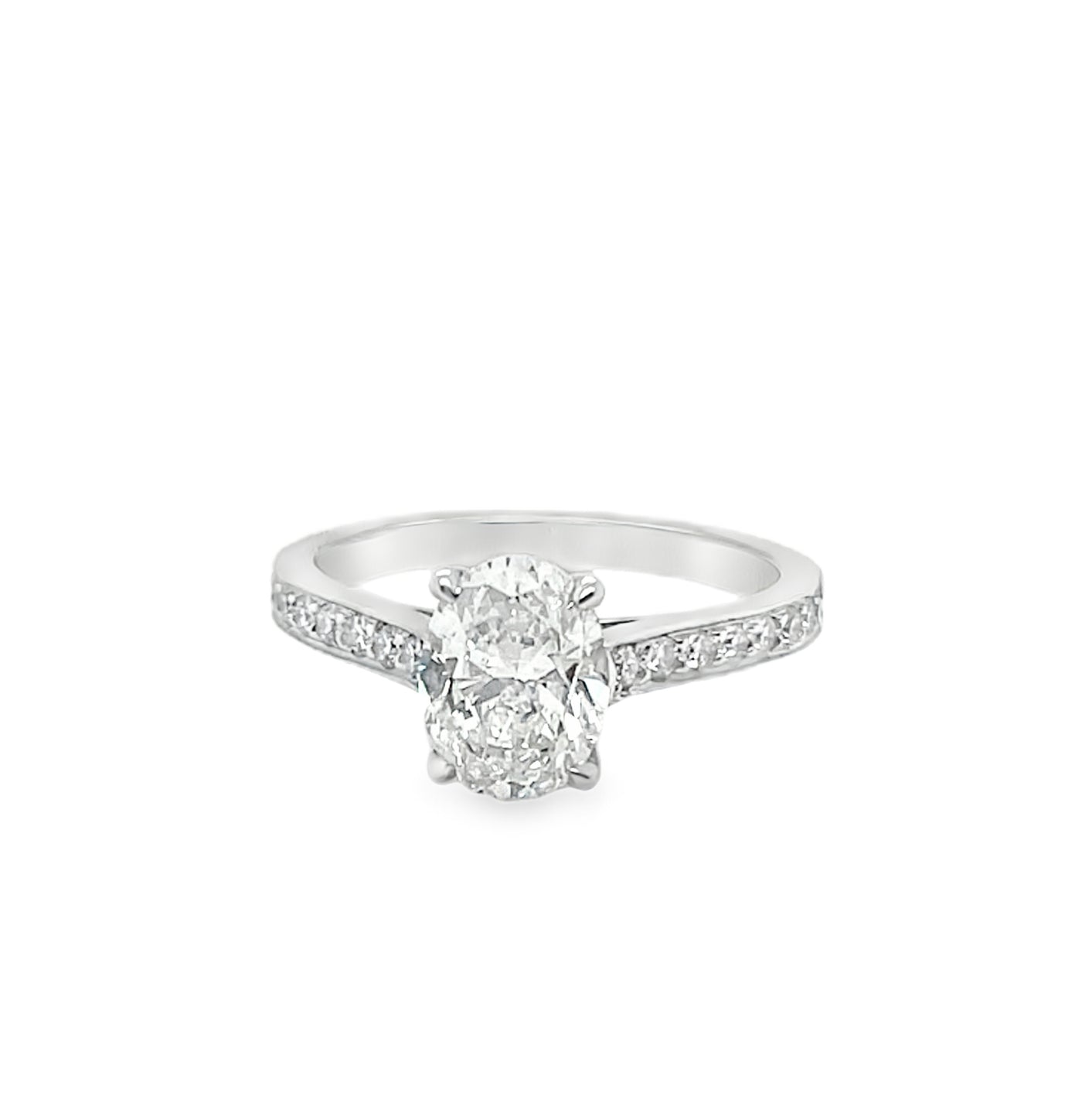 14K Oval Diamond Ring