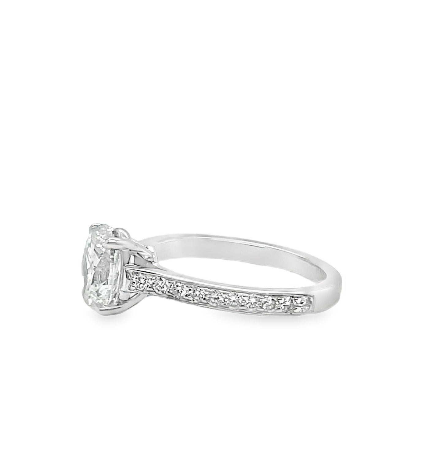 14K Oval Diamond Ring