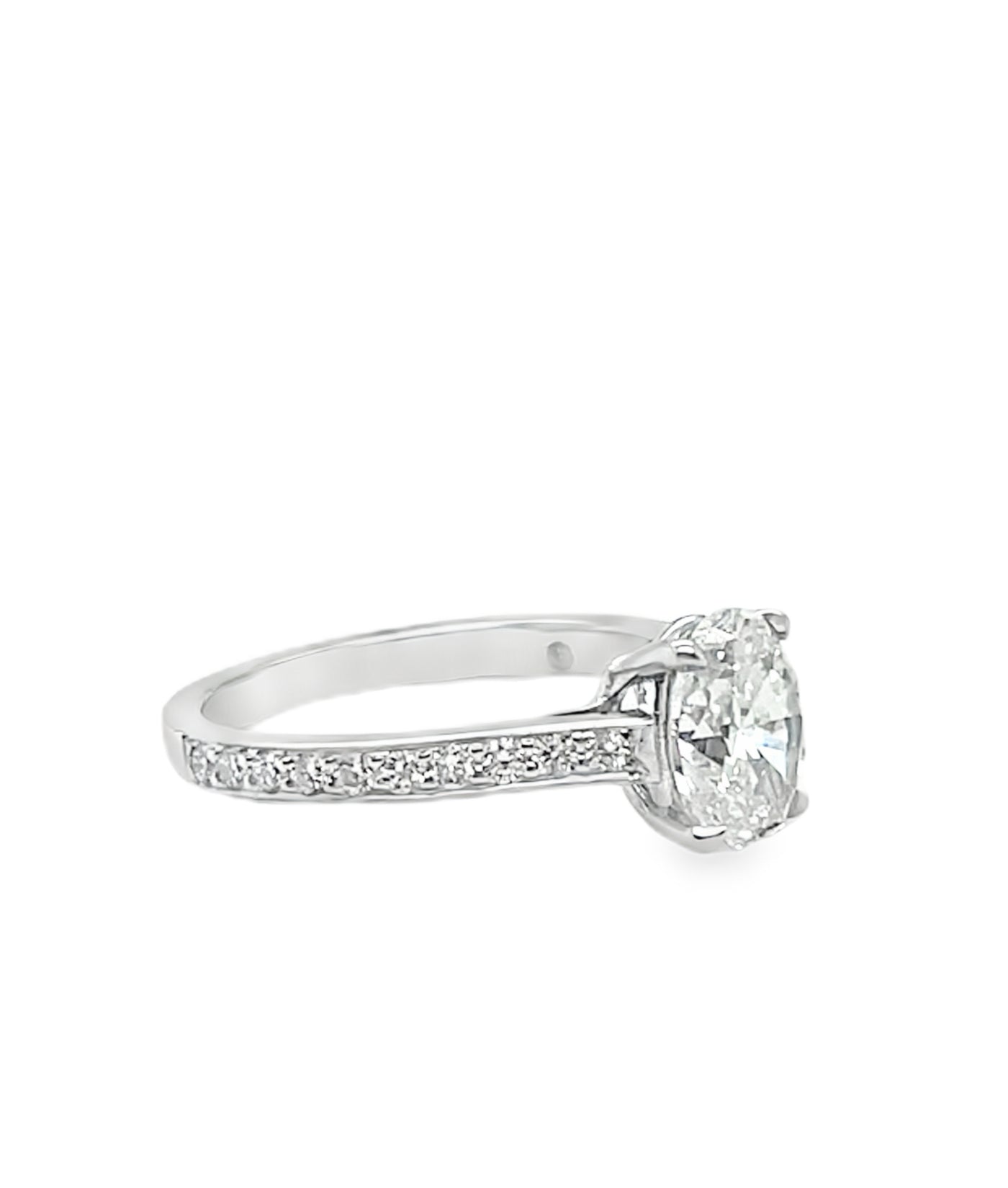 14K Oval Diamond Ring