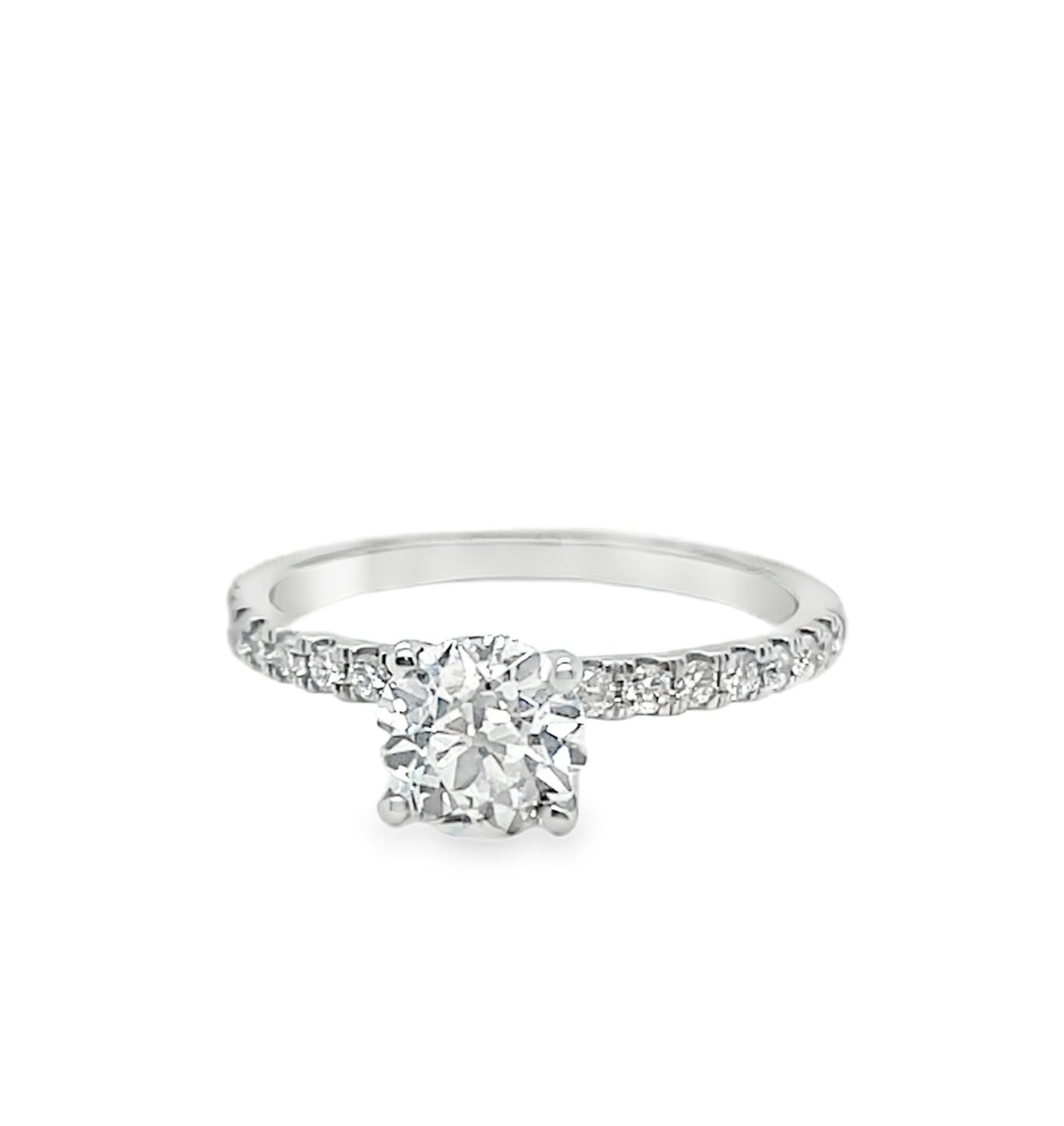 14K Round Diamond Hidden Halo Ring