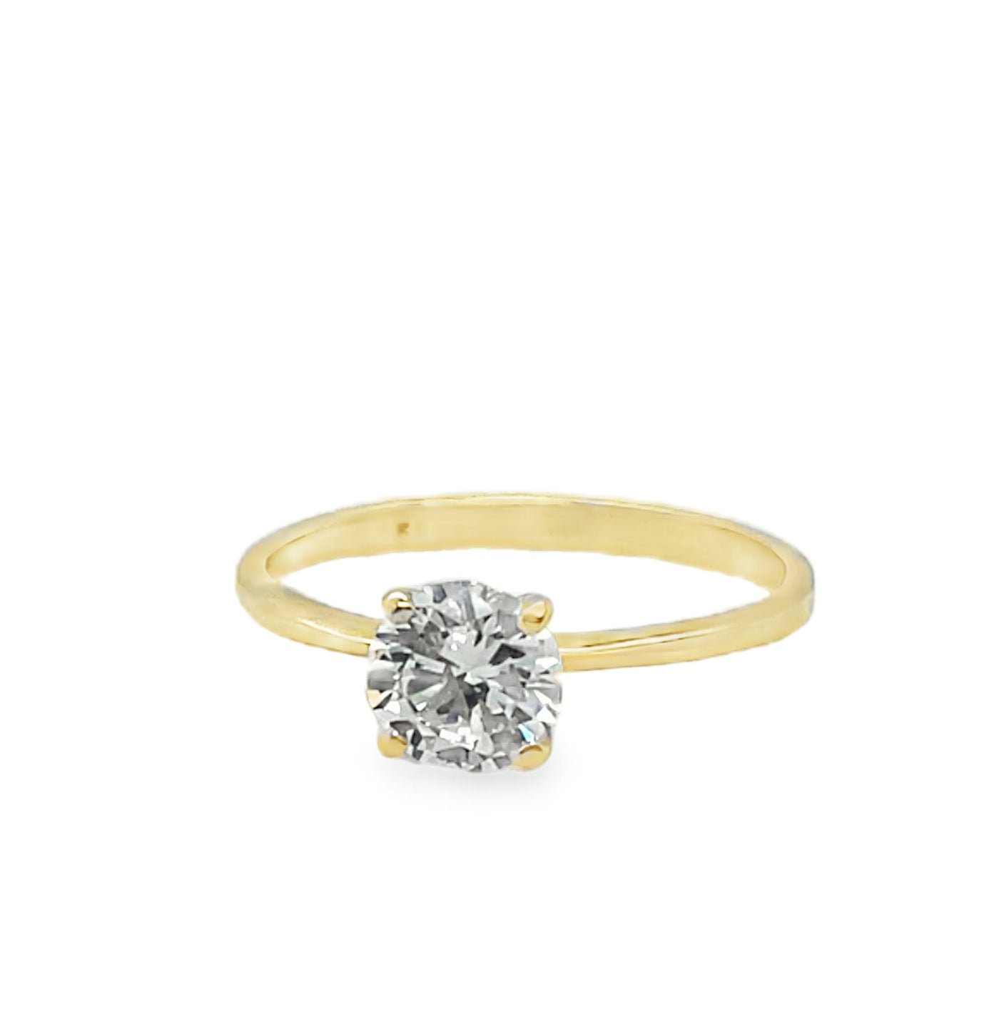 14K "Emily" Round Brilliant Diamond Solitaire Ring