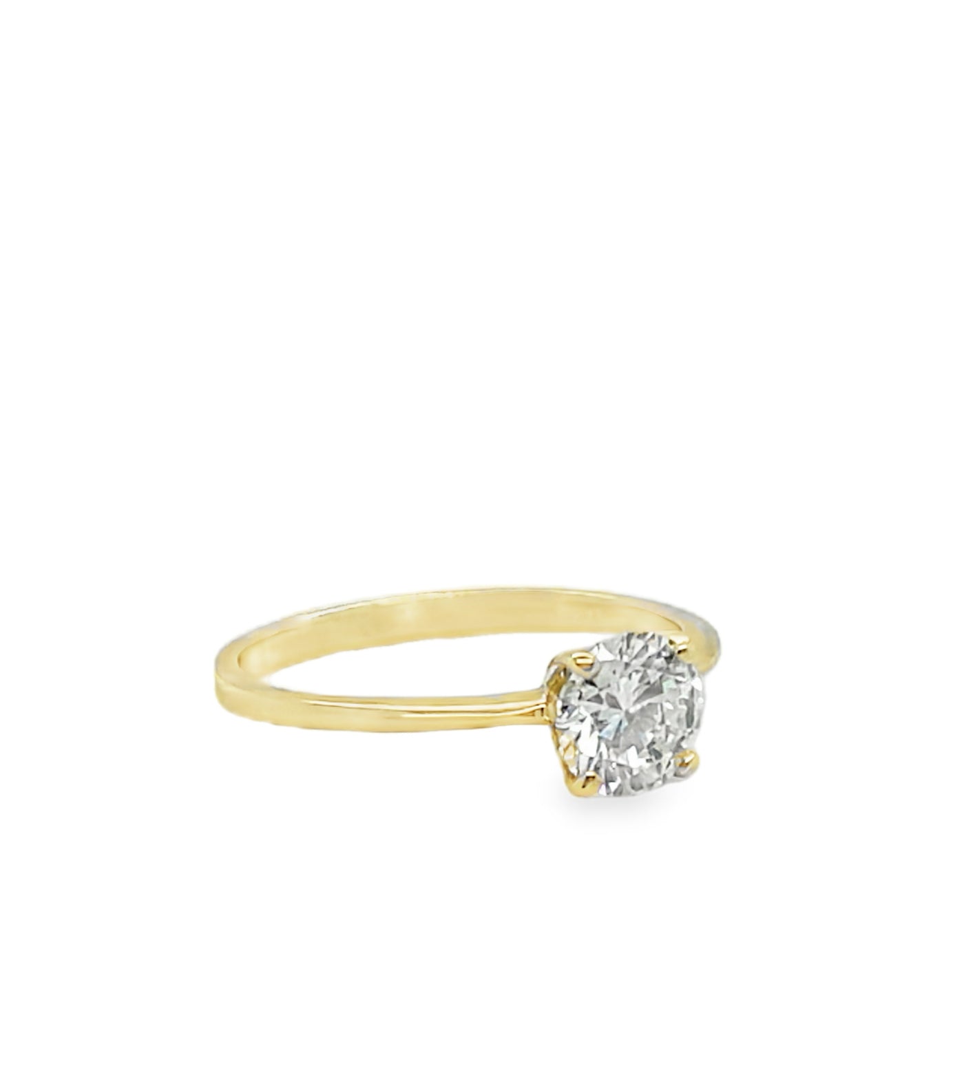 14K "Emily" Round Brilliant Diamond Solitaire Ring