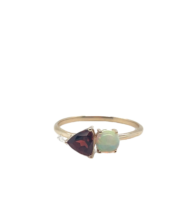 14K Toi et Moi Gemstone Ring