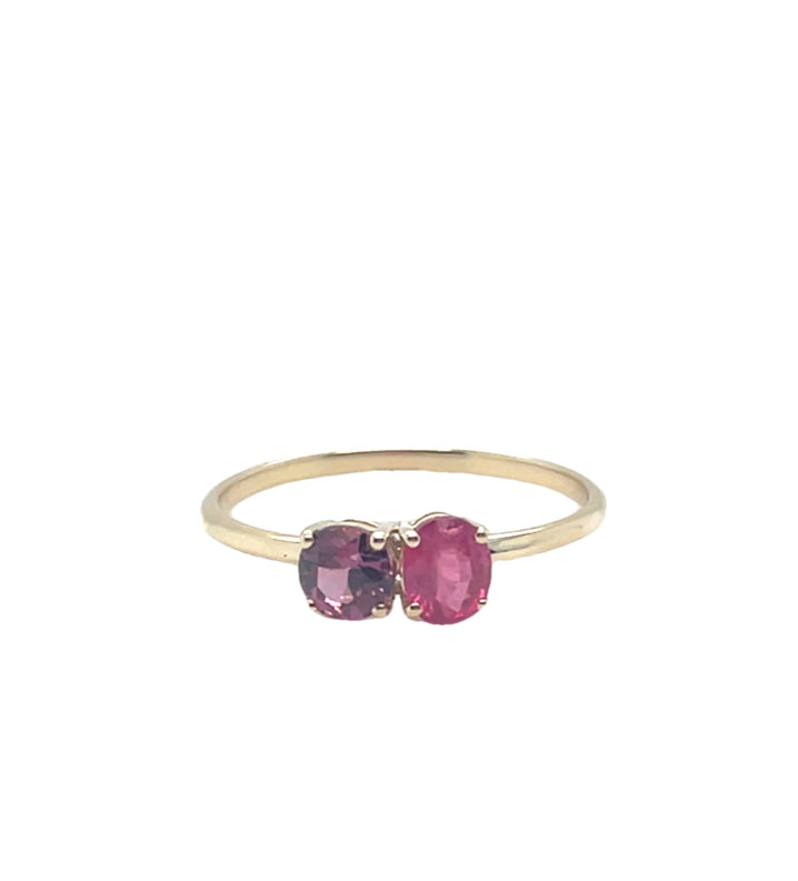 14K Toi et Moi Gemstone Ring