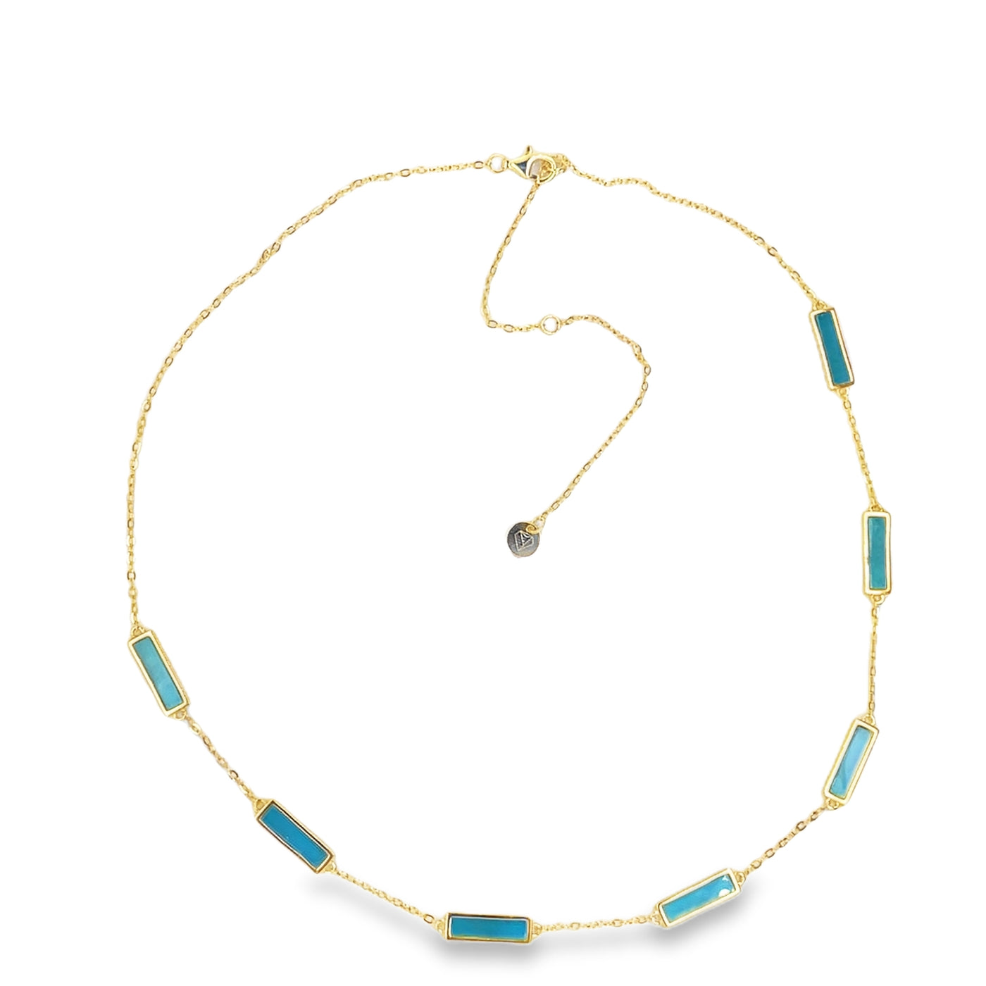 Dainty Turquoise Necklace Sterling Silver